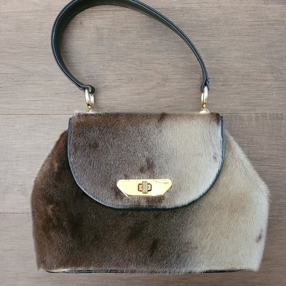Vintage Accessories - Vintage 1950's Real Fur Handbag